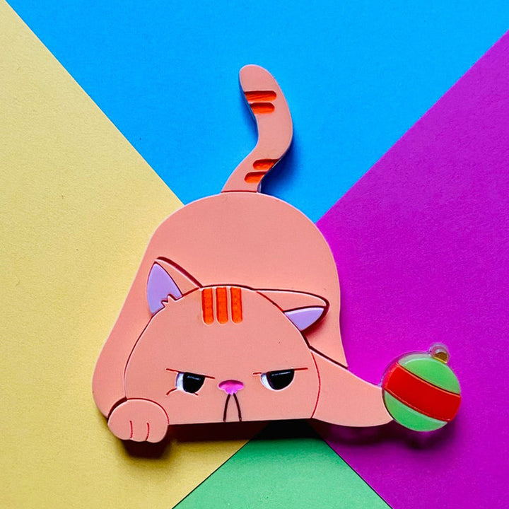 Christmas Collection - Little Christmas Hunter - Acrylic Brooch by Makokot Design