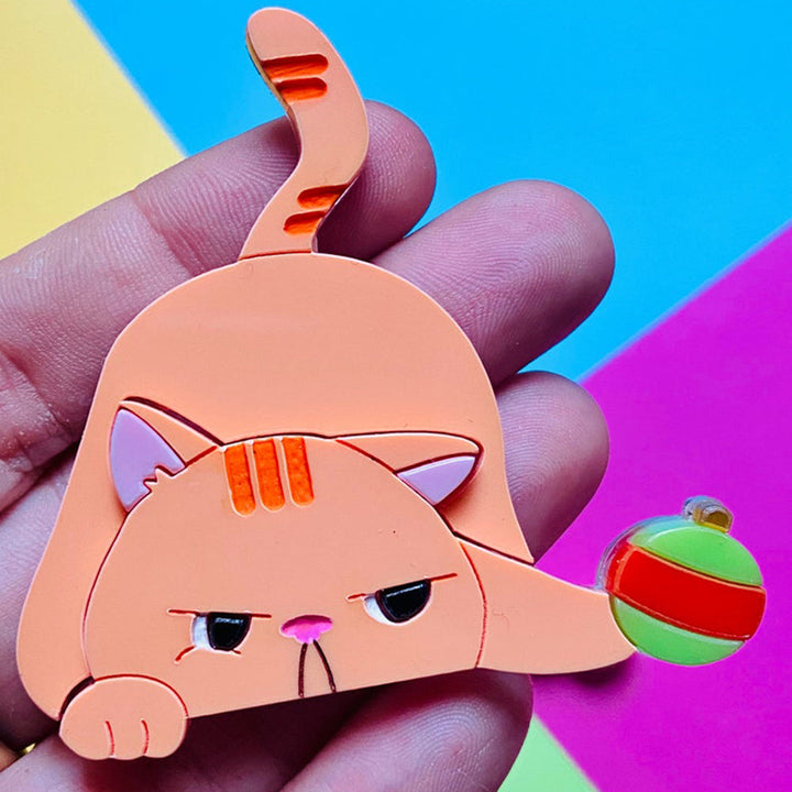 Christmas Collection - Little Christmas Hunter - Acrylic Brooch by Makokot Design