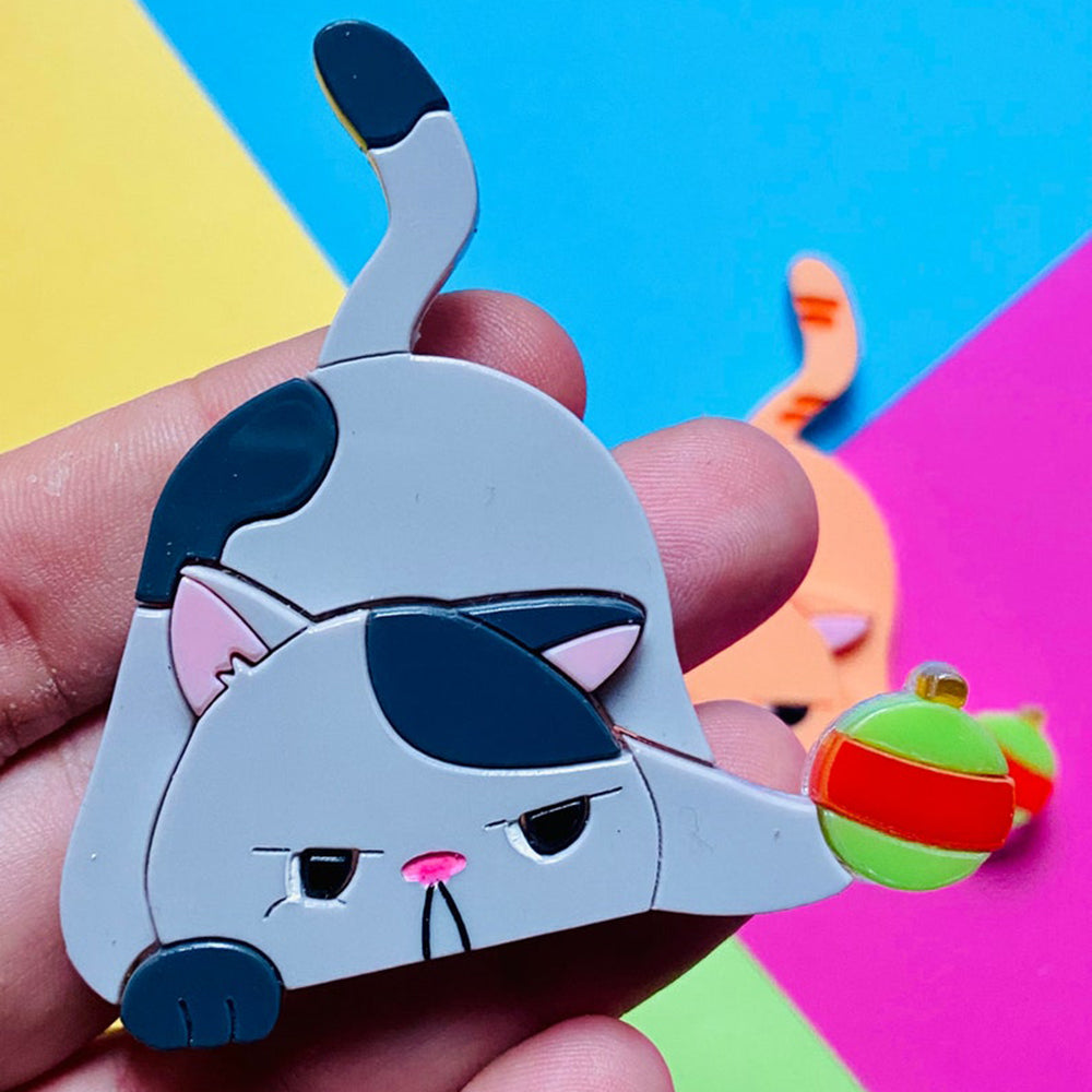 Christmas Collection - Little Christmas Hunter - Acrylic Brooch by Makokot Design