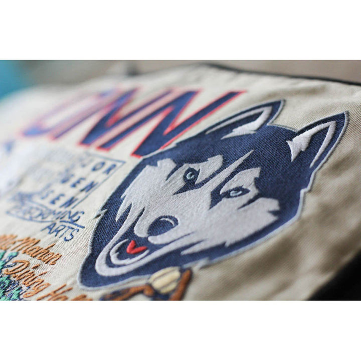 Connecticut, University of Collegiate Embroidered Pillow by CatStudio