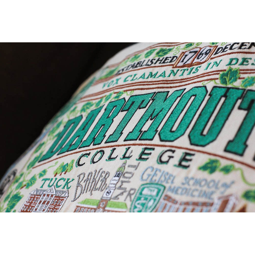 Dartmouth College Collegiate Embroidered Pillow by CatStudio