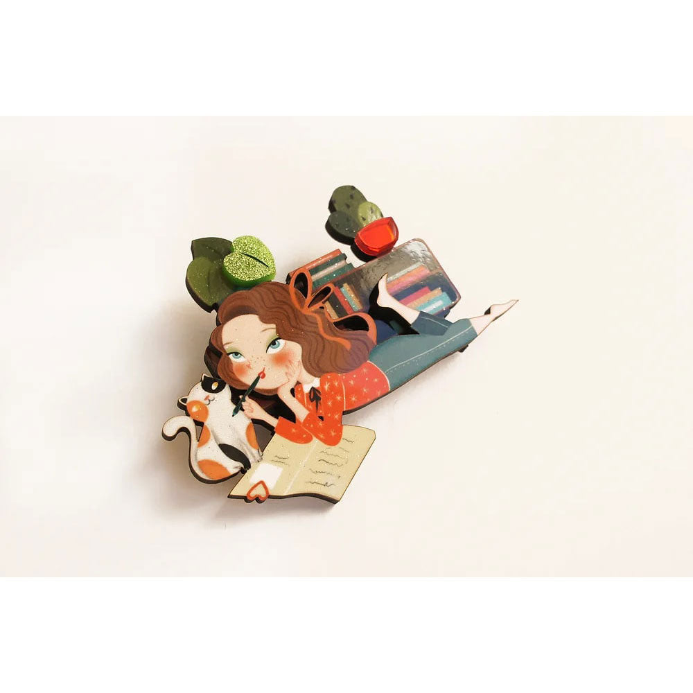 Dear diary brooch by Laliblue