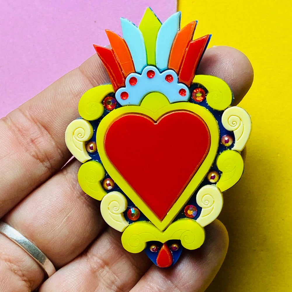 Day of the Dead 2021 Collection - Milagros Acrylic Brooch by Makokot Design