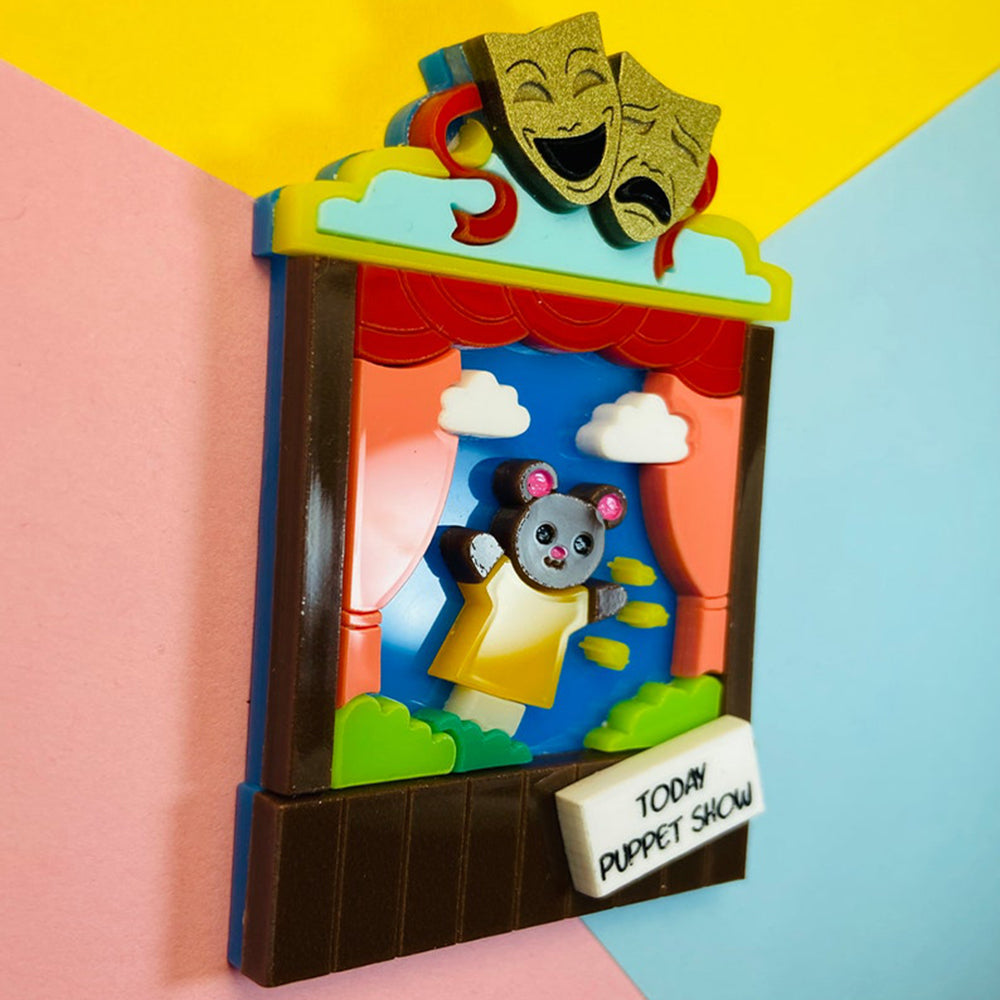 Funfair Collection 2022 - Puppet Show Today! Acrylic Brooch by Makokot Design
