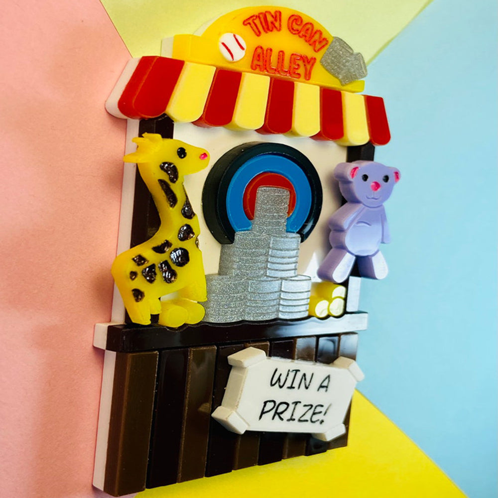 Funfair Collection 2022 - Tin Can Alley Acrylic Brooch by Makokot Design