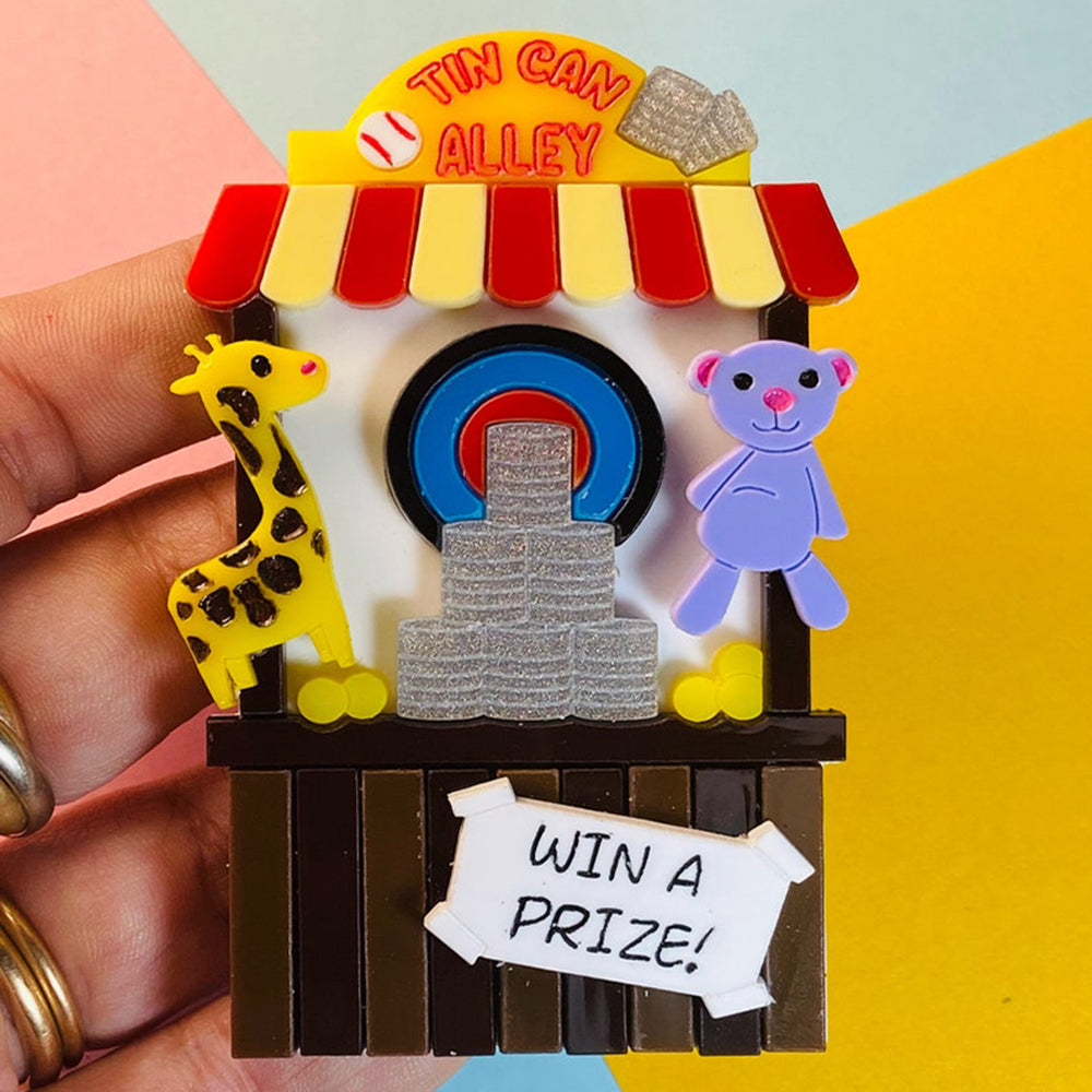 Funfair Collection 2022 - Tin Can Alley Acrylic Brooch by Makokot Design