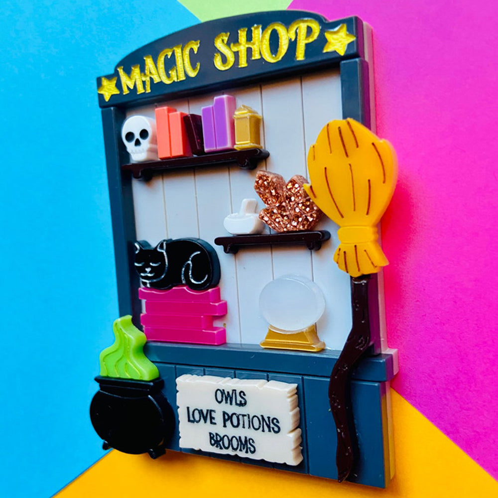 Halloween 2022 - Creepy Funfair Collection - Magic Shop Acrylic Brooch by Makokot Design