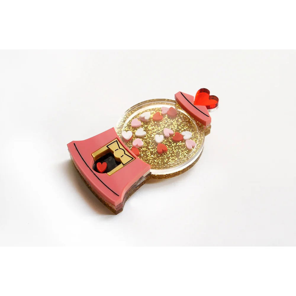 Hearts Vending Brooch by Laliblue