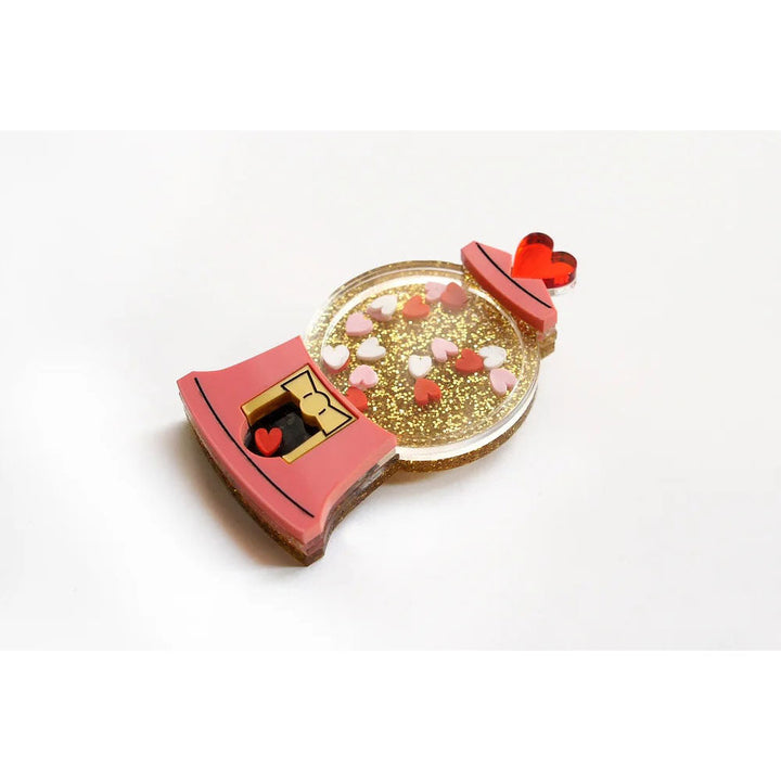 Hearts Vending Brooch by Laliblue