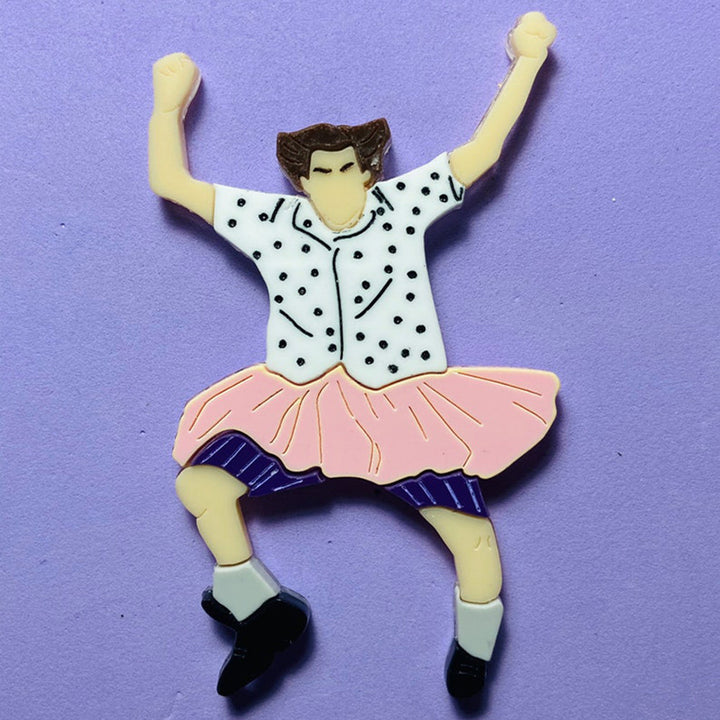 Iconic Moments Collection - "I'm Ready to Go in Coach!" Brooch by Makokot Design