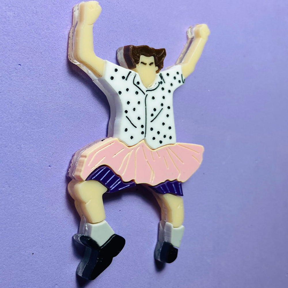 Iconic Moments Collection - "I'm Ready to Go in Coach!" Brooch by Makokot Design