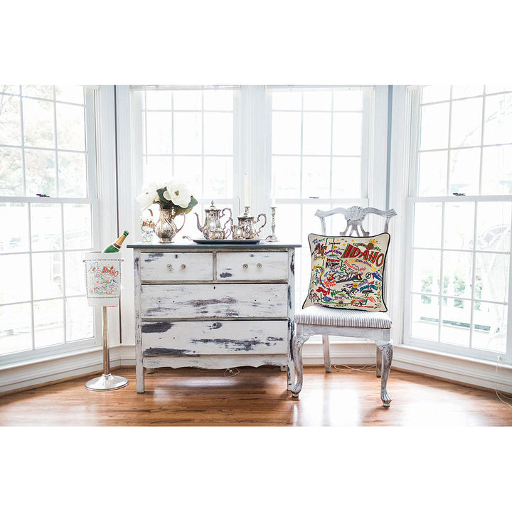 Idaho Hand-Embroidered Pillow