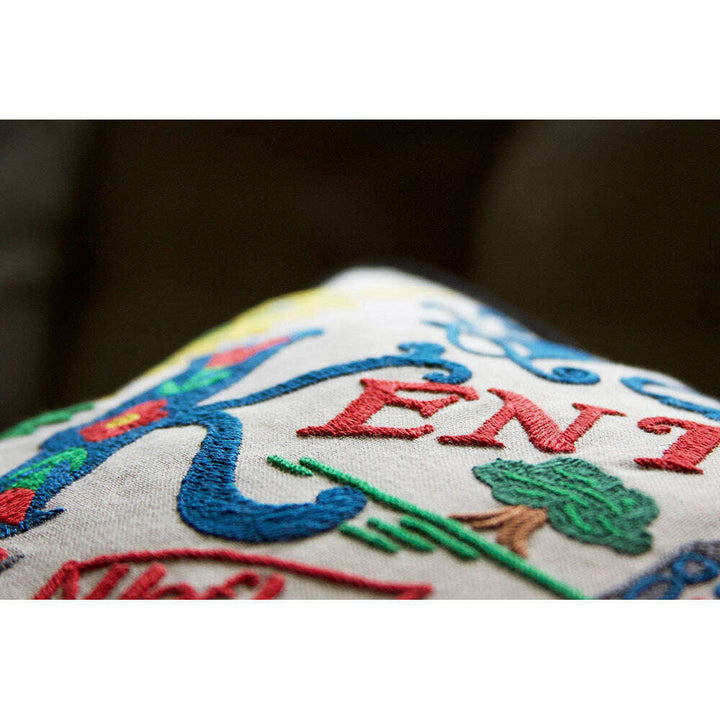 Kentucky Hand-Embroidered Pillow