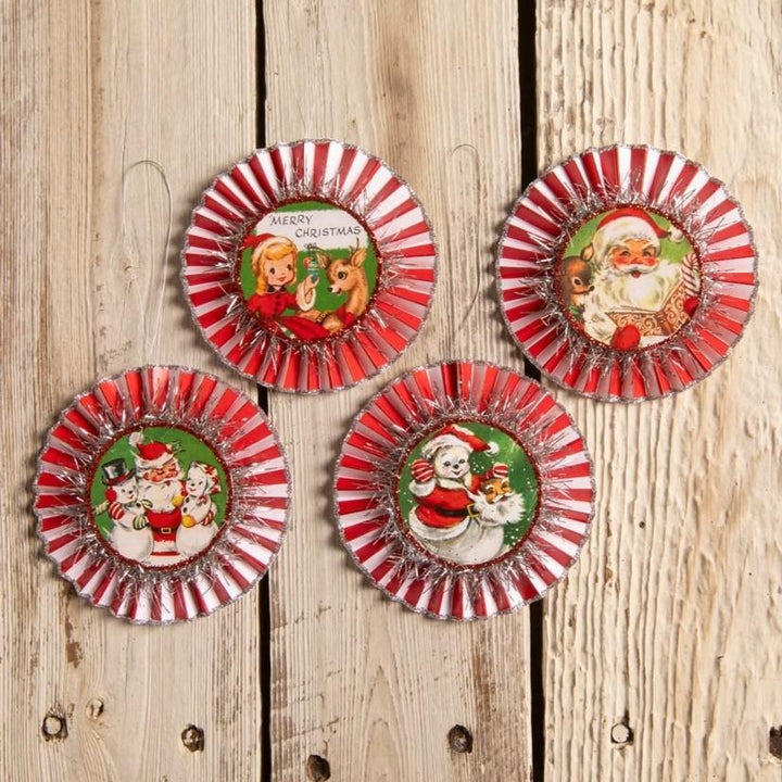 Kitschmas Rosette Ornaments S4 by Bethany Lowe
