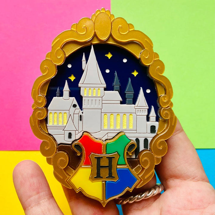 Magic & Witchcraft Collection - "Baroque Frame Magic Castle" Acrylic Brooch by Makokot Design