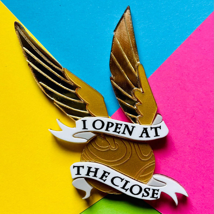 Magic & Witchcraft Collection - "I Open at The Close" Acrylic Brooch by Makokot Design