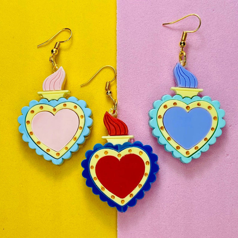 Makokot Light - Sacred Heart Earrings + Necklace by Makokot Design