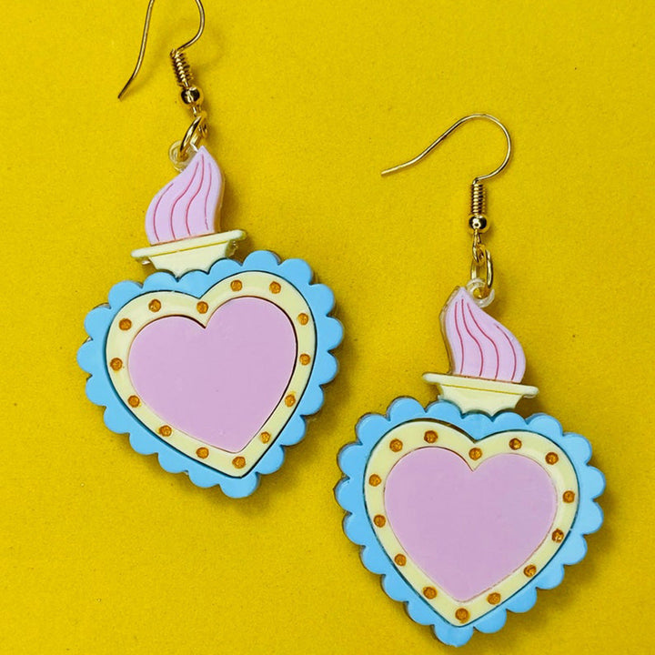 Makokot Light - Sacred Heart Earrings + Necklace by Makokot Design