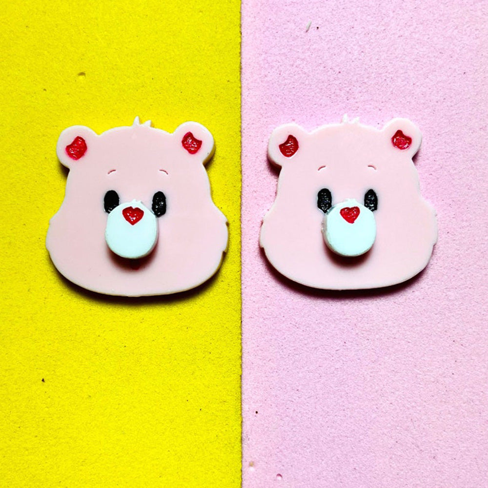 Makokot Light - Super Tiny Bear Head Stud Earrings by Makokot Design
