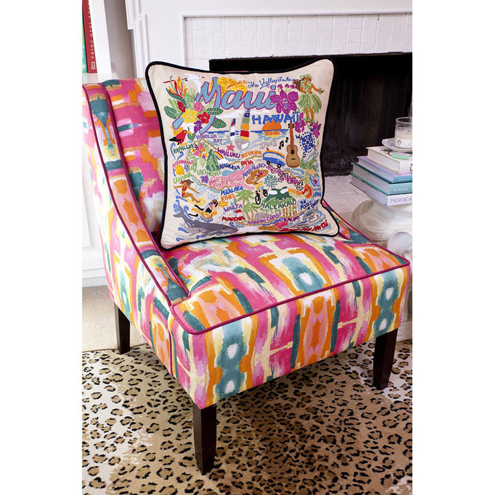 Maui Hand-Embroidered Pillow