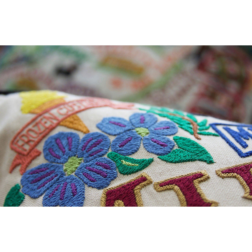 Milwaukee Hand-Embroidered Pillow