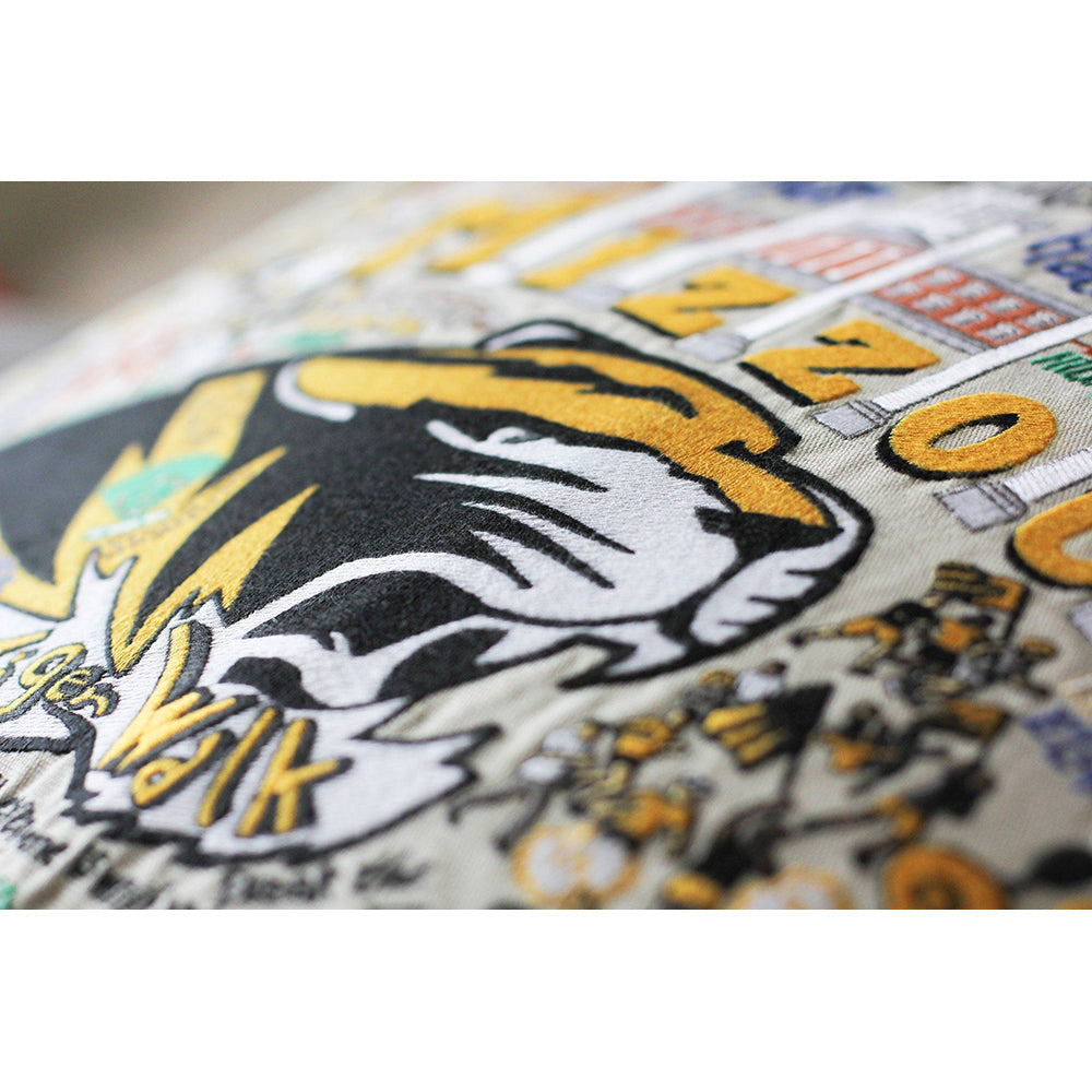 Missouri, University of (Mizzou) Collegiate Hand-Embroidered Pillow