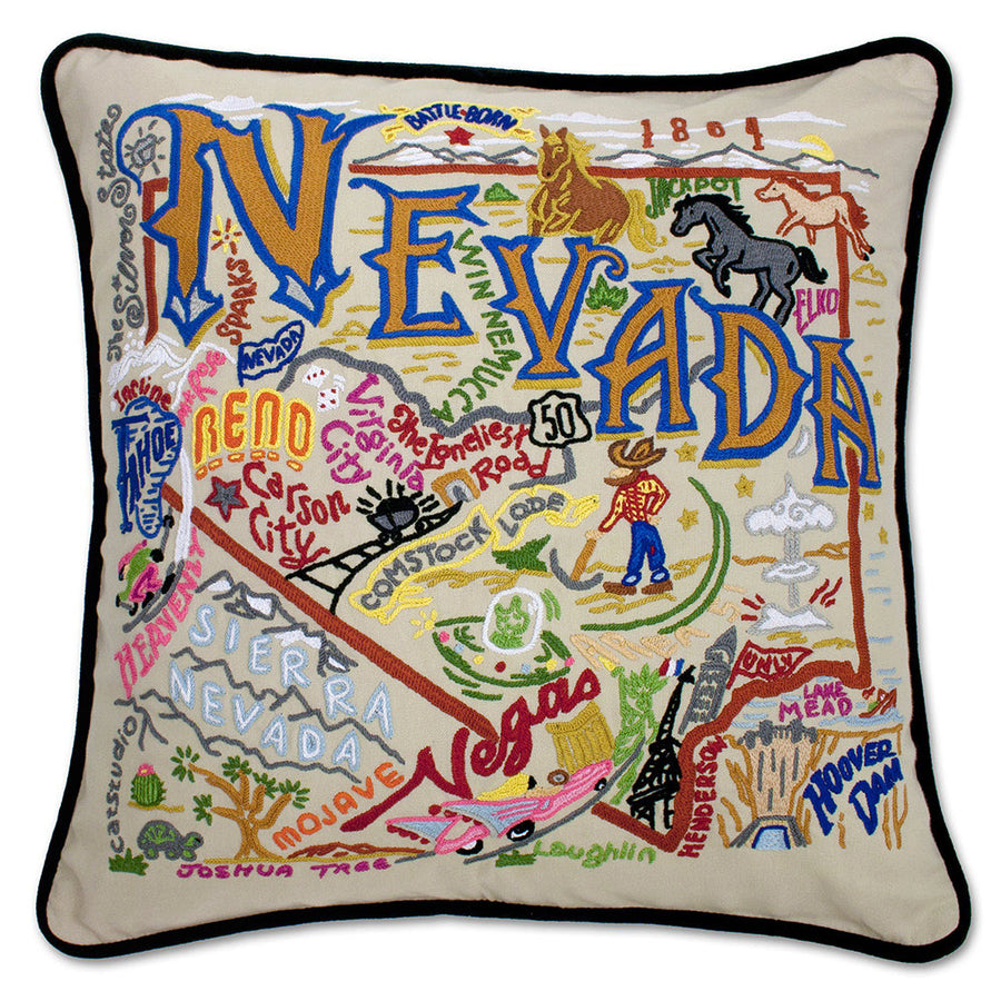 Nevada Hand-Embroidered Pillow