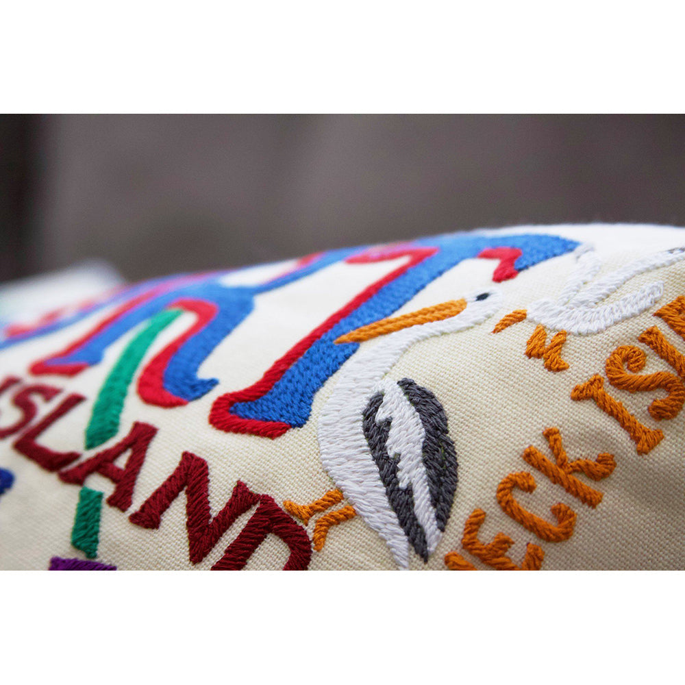Newport Hand-Embroidered Pillow