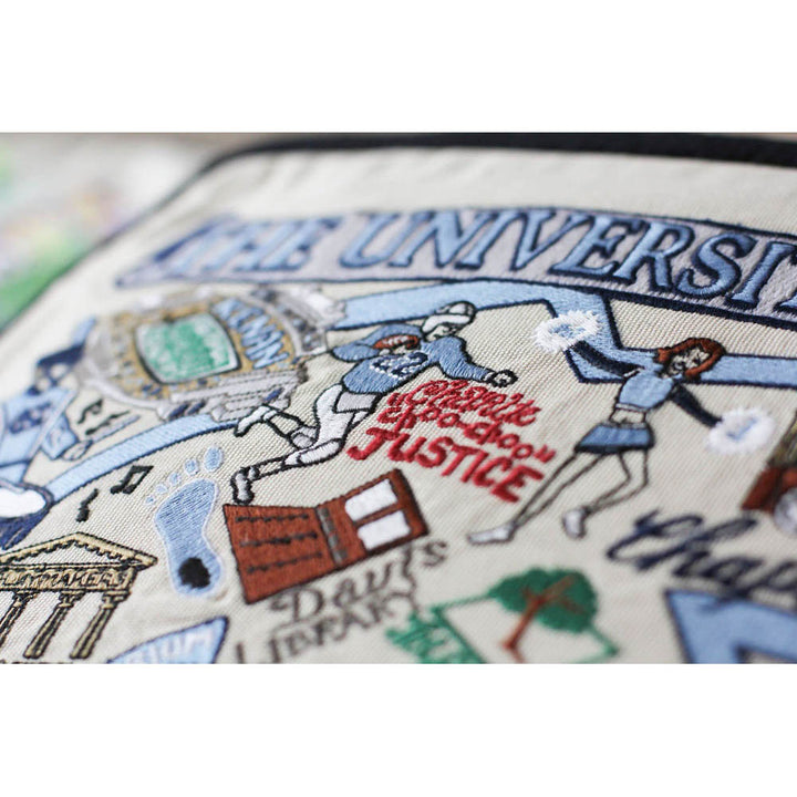 North Carolina, University of Collegiate Embroidered Pillow by CatStudio
