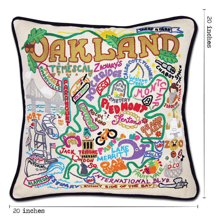 Oakland Hand-Embroidered Pillow