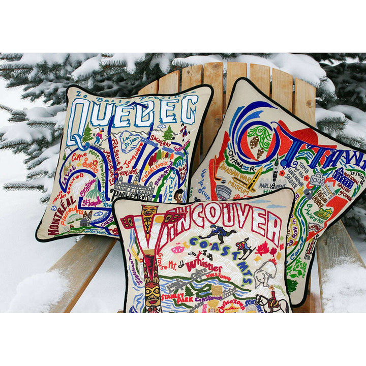 Ottawa Hand-Embroidered Pillow