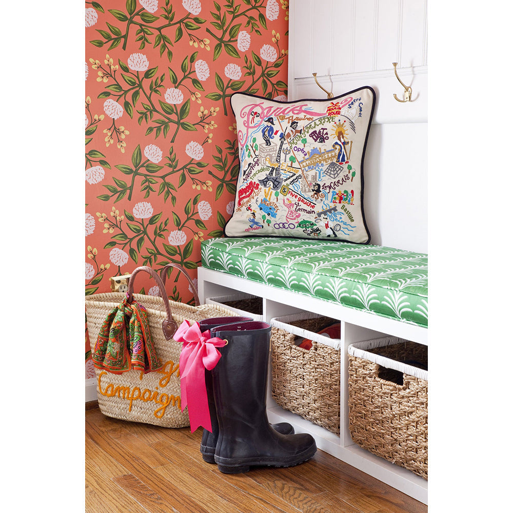 Paris Hand-Embroidered Pillow