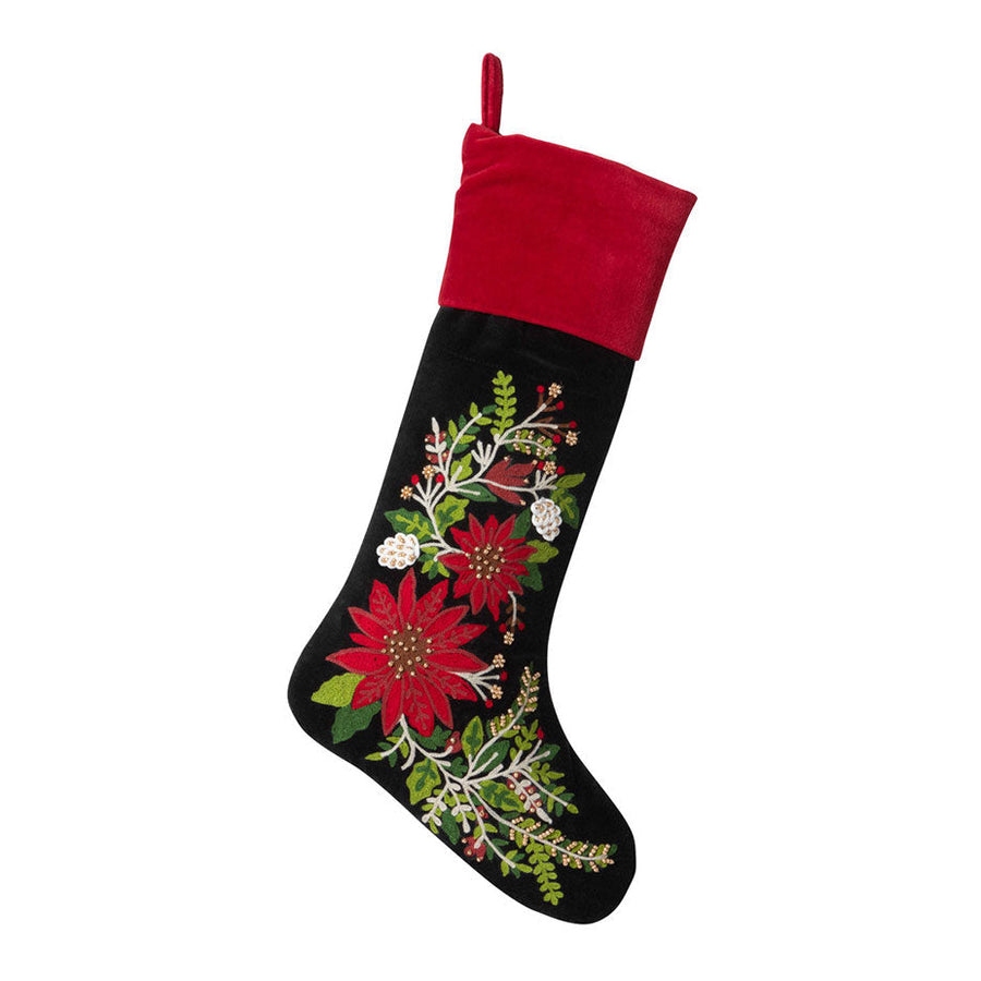 Poinsettia Stocking by Park Hill