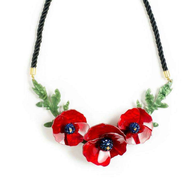 Poppies Necklace by LaliBlue - Quirks!