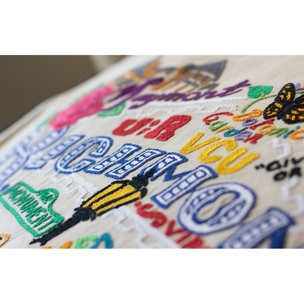 Richmond Virginia Hand-Embroidered Pillow
