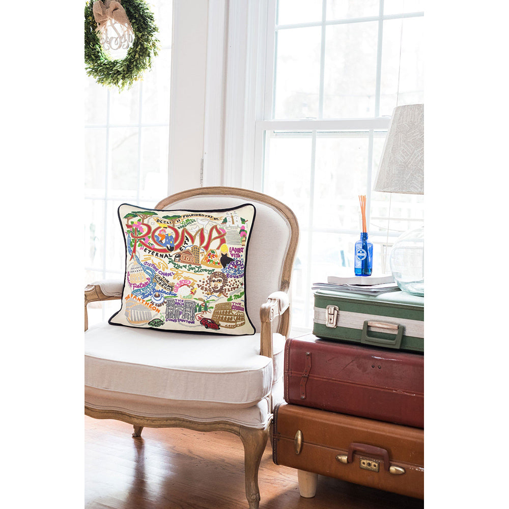 Roma Hand-Embroidered Pillow