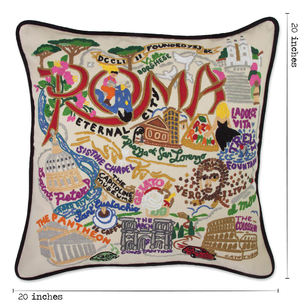 Roma Hand-Embroidered Pillow