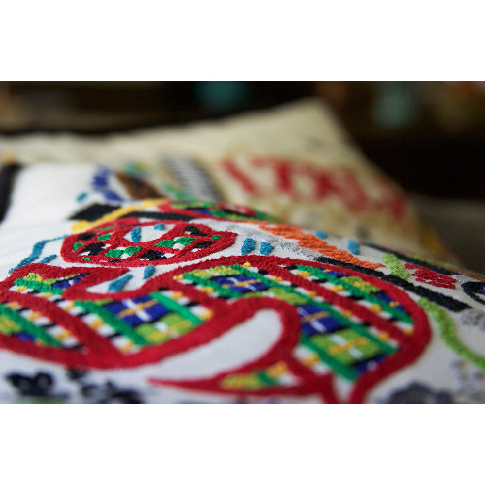 Scotland Hand-Embroidered Pillow