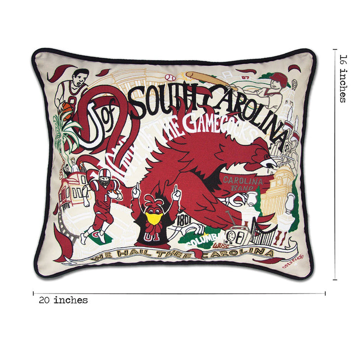 South Carolina, University of Collegiate Hand-Embroidered Pillow