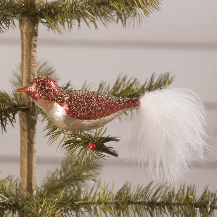 Sparkle Red Bird Clip Ornamentby Bethany Lowe