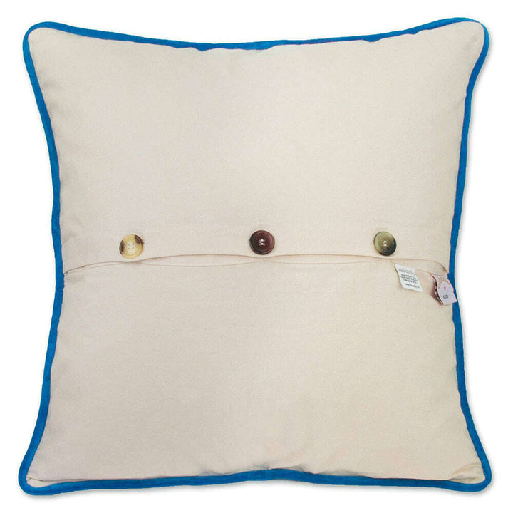 St. Augustine, FL Hand-Embroidered Pillow