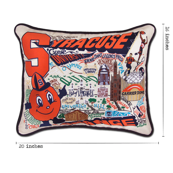 Syracuse University Collegiate Hand-Embroidered Pillow