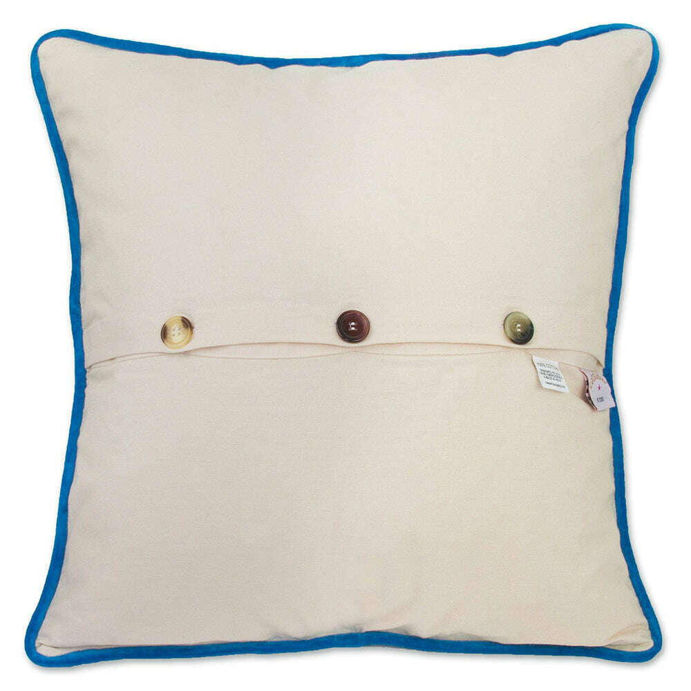 Florida Keys Hand-Embroidered Pillow