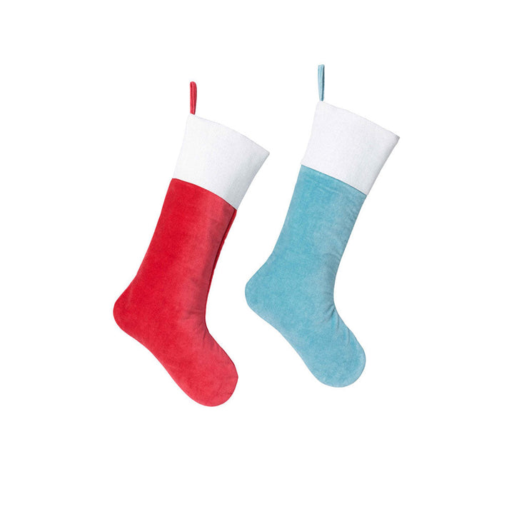 Velvet Stocking with Shimmery Linen Cuff by Park Hill