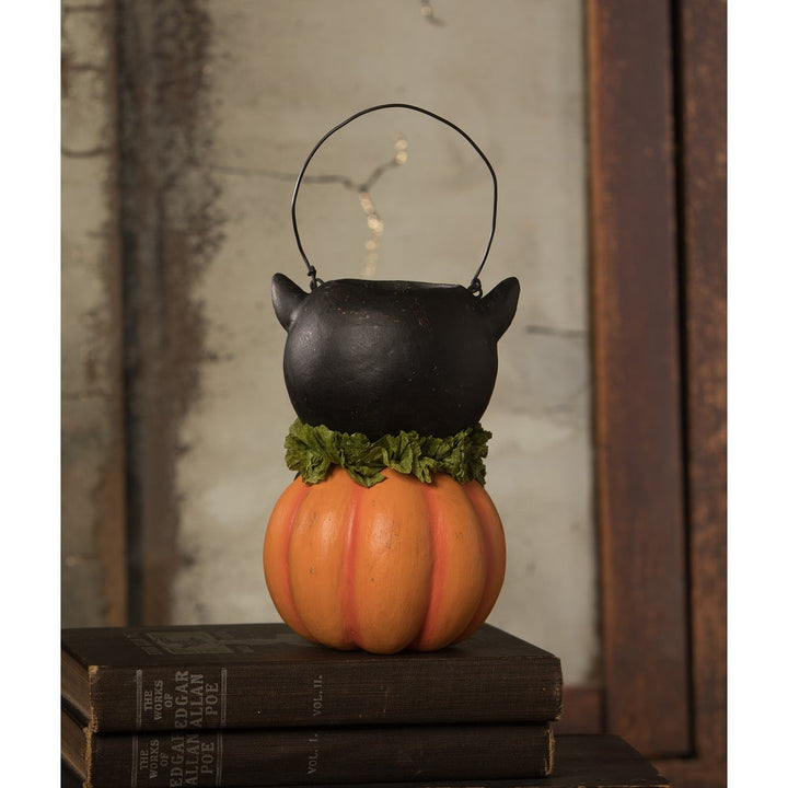 Vintage Black Cat in Pumpkin by Bethany Lowe image 1