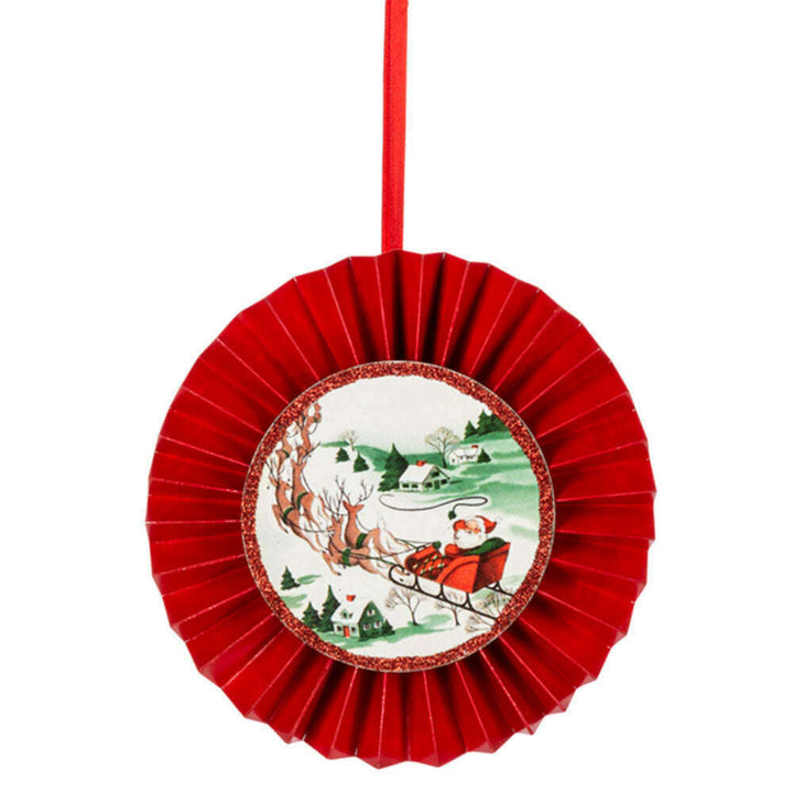 Vintage Holiday Disk Ornaments Set of 3 – view 2