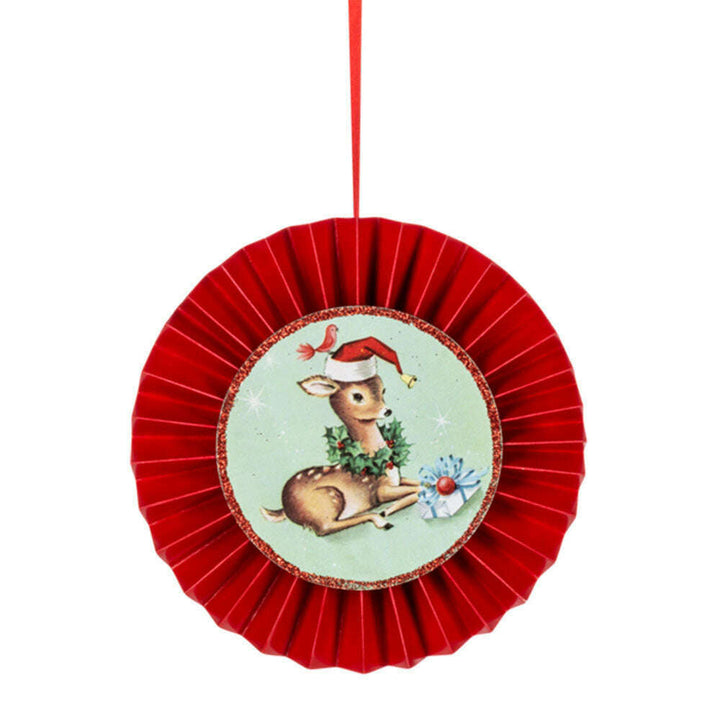Vintage Holiday Disk Ornaments Set of 3 – view 3