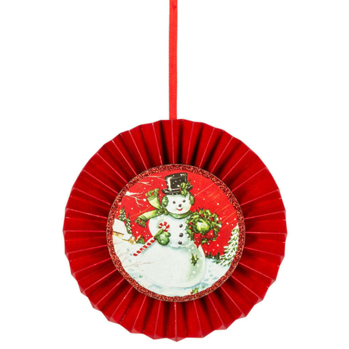 Vintage Holiday Disk Ornaments Set of 3 – view 4