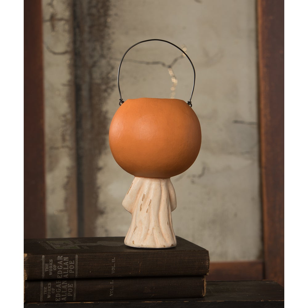 Vintage Scared Pumpkin Ghost by Bethany Lowe image 1