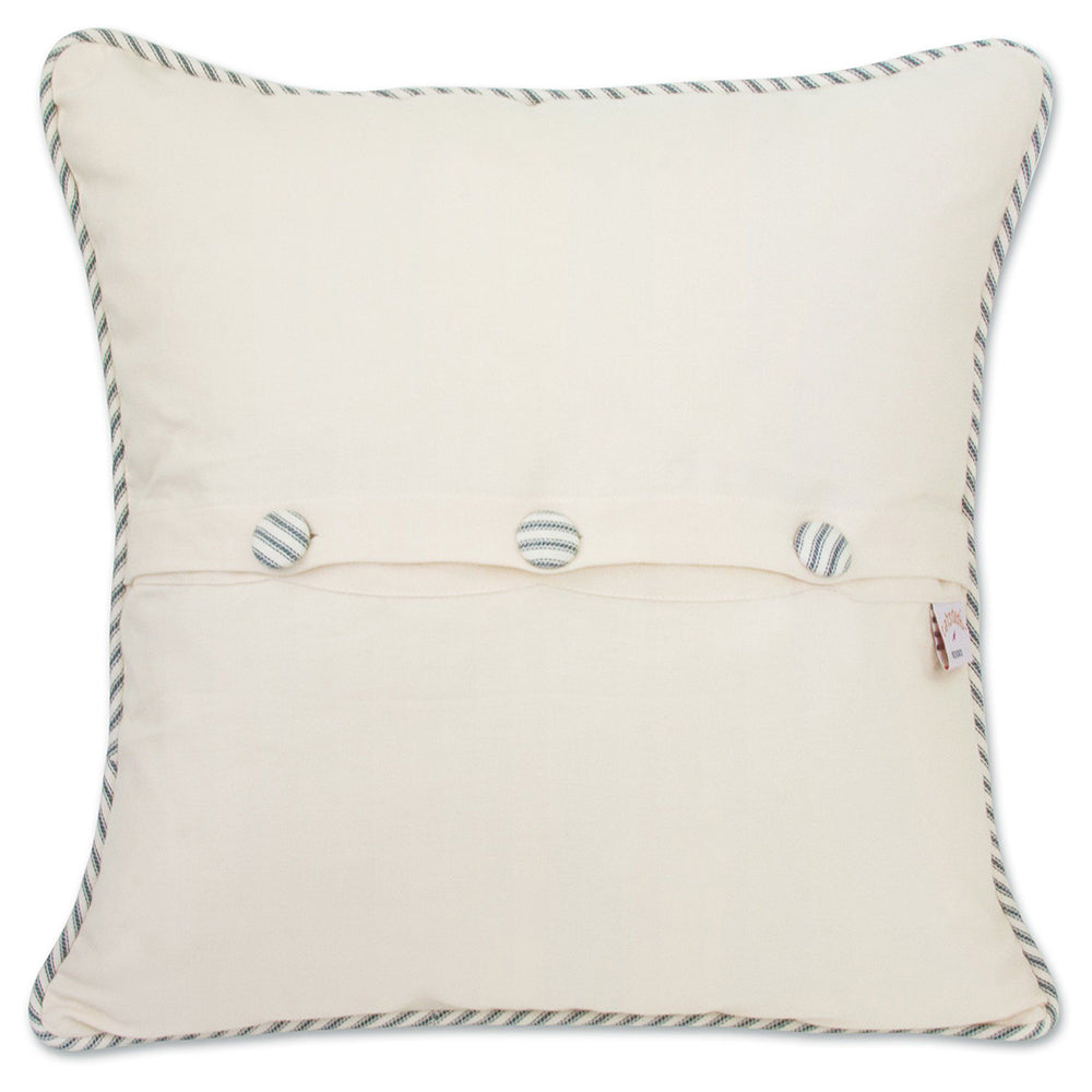 Virgin Islands Hand-Embroidered Pillow